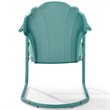 Crosley Furniture Tulip Metal Patio Chair in Blue (Set of 2)