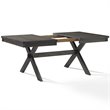 Crosley Furniture Hayden Wood 5 Piece Butterfly Leaf Trestle Dining Set in Slate