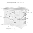 Crosley Furniture Julia MDF Wood/Birch Veneer Top Kitchen Island in Gray