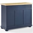 Crosley Furniture Madison Wood Top Kitchen Island in Navy/Natural