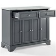 Crosley Furniture Wood/Faux Marble Top Kitchen Island in Gray