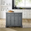 Crosley Furniture Wood/Faux Marble Top Kitchen Island in Gray