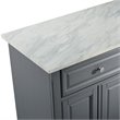 Crosley Furniture Wood/Faux Marble Top Kitchen Island in Gray