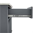 Crosley Furniture Wood/Faux Marble Top Kitchen Island in Gray