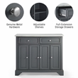 Crosley Furniture Wood/Faux Marble Top Kitchen Island in Gray
