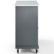 Crosley Furniture Avery Wood/Faux Marble Top Kitchen Cart in Distressed Gray