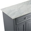 Crosley Furniture Avery Wood/Faux Marble Top Kitchen Cart in Distressed Gray