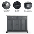 Crosley Furniture Avery Wood/Faux Marble Top Kitchen Cart in Distressed Gray