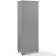 Crosley Furniture Tara Wood 4 Door Pantry in Distressed Gray/Black