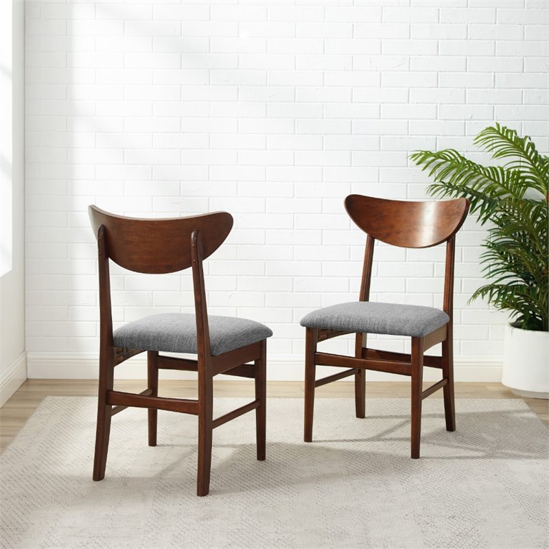 Crosley Furniture Landon Wood Dining Chairs in Mahogany (Set of 2)
