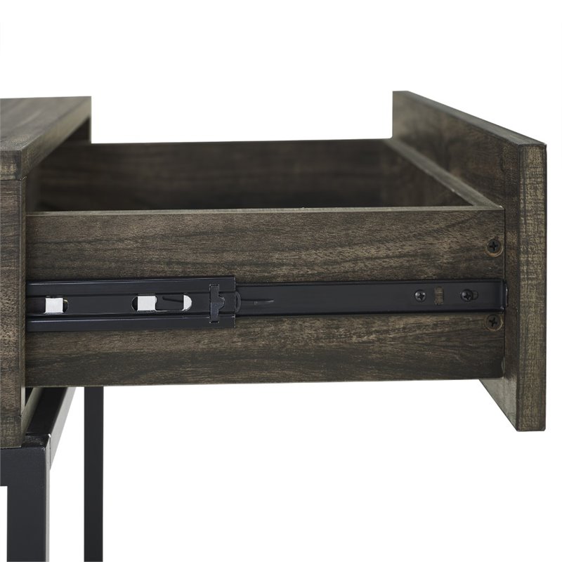 Crosley Jacobsen 1 Drawer End Table in Brown Ash