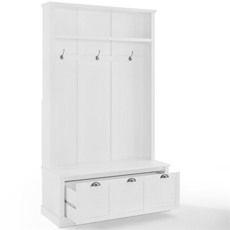 Crosley Furniture Ellison MDF Wood/Birch Veneer Hall Tree in White