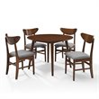Crosley Furniture Landon 5 Piece Wood Round Dining Set in Mahogany