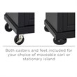 Crosley Furniture Alexandria Wood Portable Kitchen Island in Matte Black