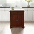 Crosley Furniture Alexandria Wood Portable Kitchen Island in Mahogany