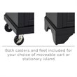 Crosley Furniture Lafayette Wood Portable Kitchen Island in Matte Black