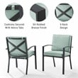 Crosley Furniture Kaplan Outdoor Fabric Dining Chair Set in Green (Set of 2)