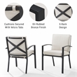 Crosley Furniture Kaplan Fabric Outdoor Dining Chair Set in Oatmeal (Set of 2)