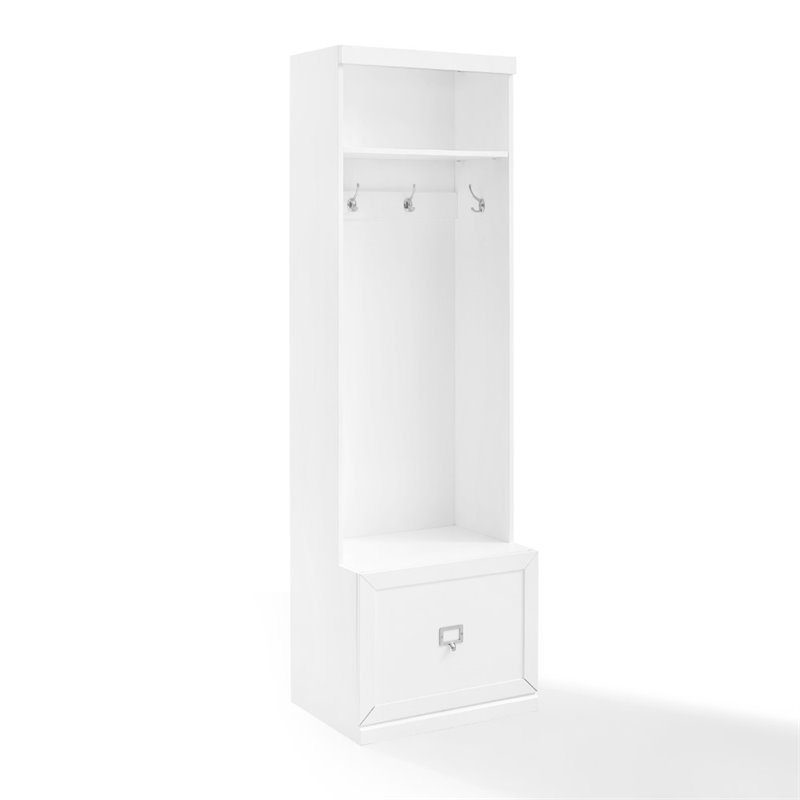 Crosley Furniture Harper Particle Board Wood Hall Tree in White