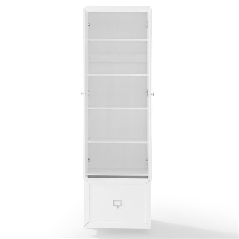 Crosley Furniture Harper Wood Convertible Pantry Closet in White