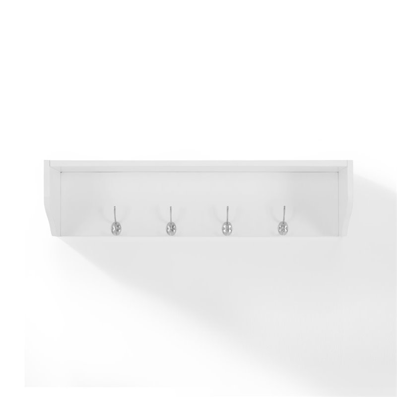 Crosley Furniture Harper MDF Wood Entryway Shelf in White Finish