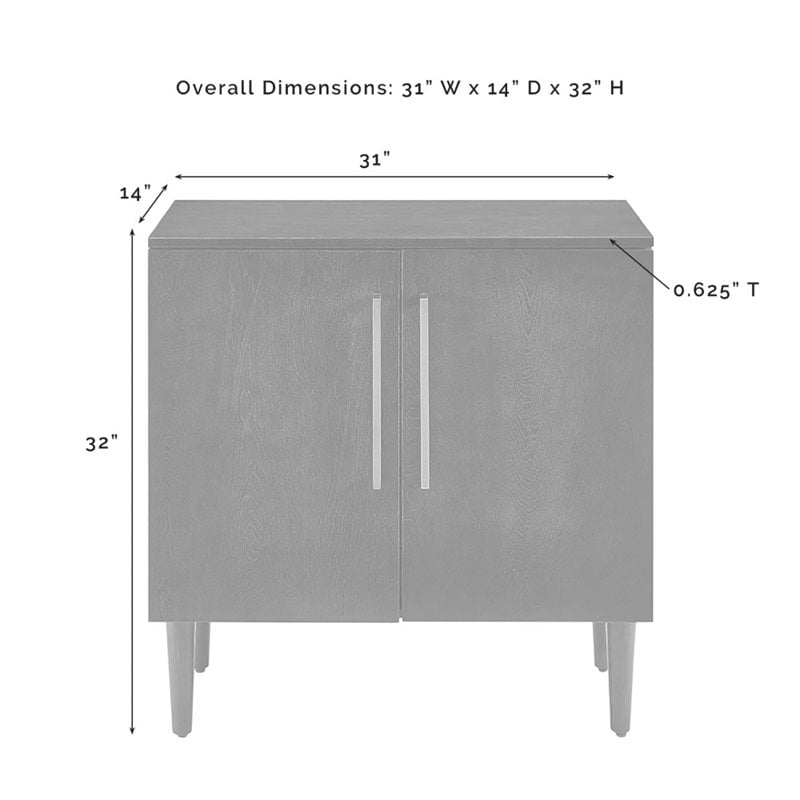 Crosley Furniture Everett Wood Accent Cabinet in Matte Black