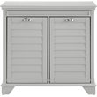 Crosley Furniture Lydia Engineered Wood Linen Hamper in Gray/Chrome