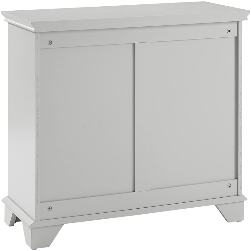 Crosley Furniture Lydia Engineered Wood Linen Hamper in Gray/Chrome