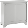 Crosley Furniture Lydia Engineered Wood Linen Hamper in Gray/Chrome