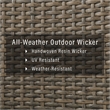 Crosley Rockport Outdoor Wicker High Back Loveseat in Beige