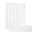 Crosley Furniture Harper 3 Piece MDF Wood Entryway Set in White