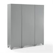 Crosley Furniture Tara 3 Piece Transitional Wood Pantry Set in Distressed Gray