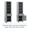 Crosley Furniture Tara 3 Piece Transitional Wood Pantry Set in Distressed Gray
