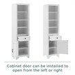 Crosley Furniture Tara 3 Piece Transitional Wood Pantry Set in Distressed White