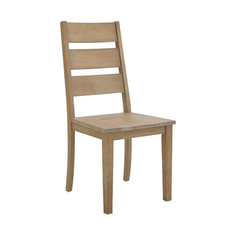 Crosley Furniture Joanna Farmhouse Wood Dining Chair in Rustic Brown (Set of 2)