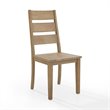 Crosley Furniture Joanna Farmhouse Wood Dining Chair in Rustic Brown (Set of 2)