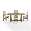 Crosley Furniture Joanna 5 Piece Modern Wood Dining Set in Rustic Brown