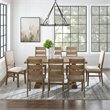 Crosley Furniture Joanna 9 Piece Modern Wood Dining Set in Rustic Brown