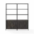 Crosley Furniture Jacobsen 2-piece Modern Wood Etagere Set in Brown Ash/Black