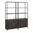 Crosley Furniture Jacobsen 2-piece Modern Wood Etagere Set in Brown Ash/Black
