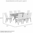 Crosley Furniture Hayden 9-piece Farmhouse Wood Dining Set in Slate/Cream