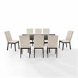 Crosley Furniture Hayden 9-piece Farmhouse Wood Dining Set in Slate/Cream
