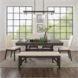 Crosley Furniture Hayden 6-piece Farmhouse Wood Dining Set in Slate/Cream