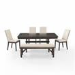 Crosley Furniture Hayden 6-piece Farmhouse Wood Dining Set in Slate/Cream