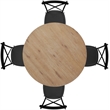 Crosley Furniture Joanna 5-piece Round Wood Dining Set in Matte Black/Brown