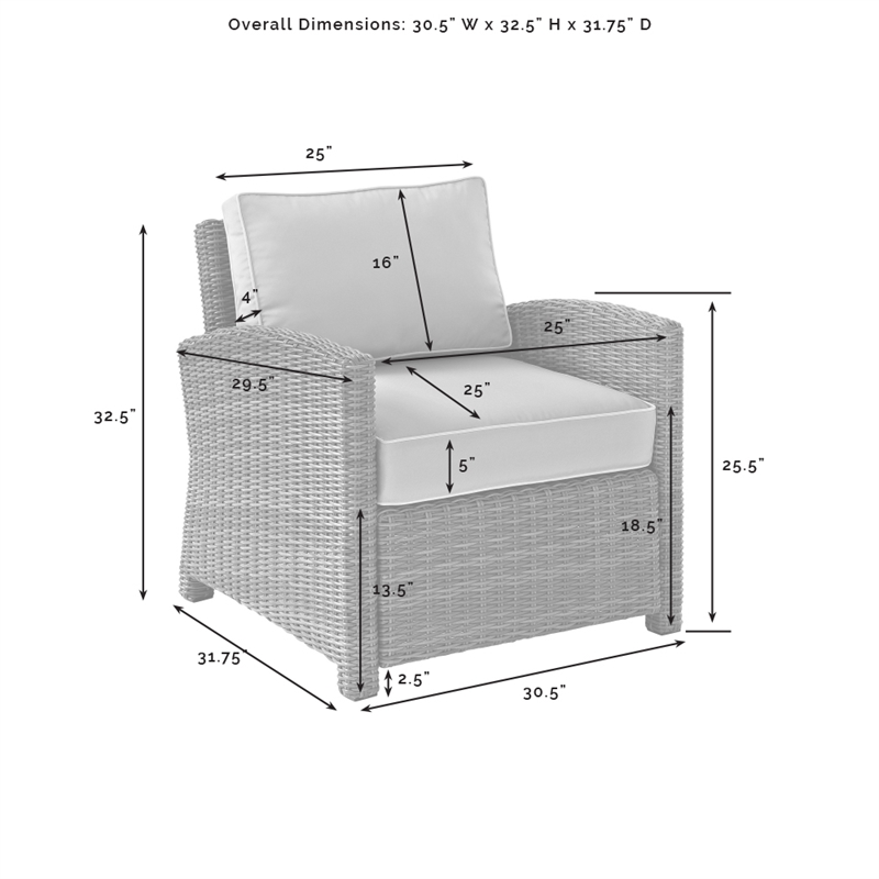 Crosley Furniture Bradenton 18.5