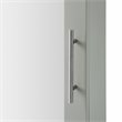 Crosley Furniture Savannah MDF Wood Mirrored Wall Cabinet in Gray/Clear
