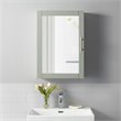 Crosley Furniture Savannah MDF Wood Mirrored Wall Cabinet in Gray/Clear