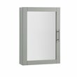 Crosley Furniture Savannah MDF Wood Mirrored Wall Cabinet in Gray/Clear