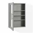Crosley Furniture Savannah MDF Wood Mirrored Wall Cabinet in Gray/Clear